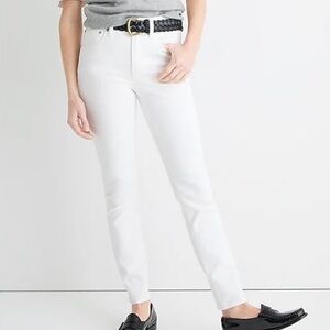 J crew petite 9” toothpick jeans white wash skinny